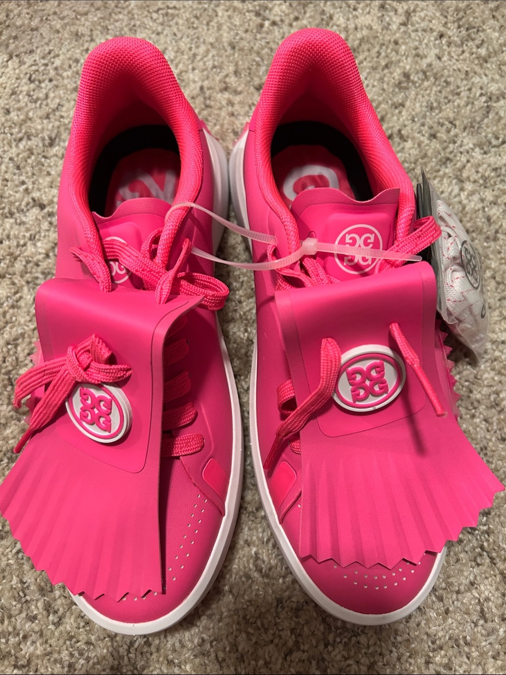 G/FORE Bright Pink Kiltie Slip-On Sneakers